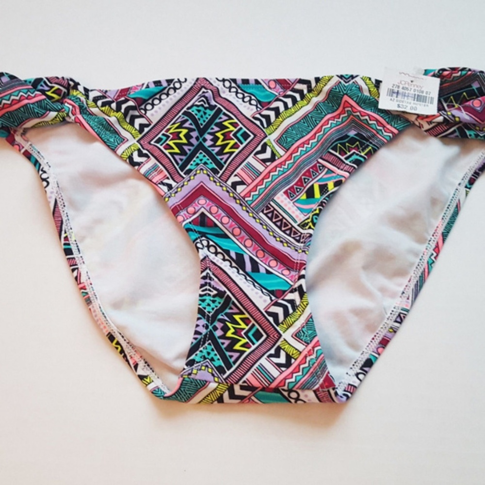SOLD! Retro Print Bikini Bottom Panty Swimwear M